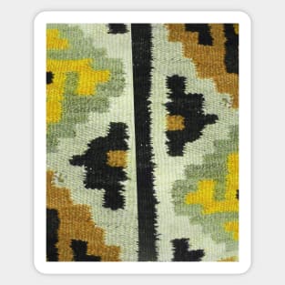 yellow abstract rug pattern, abstract art, antique rug pattern, minimal art, modern art, carpet pattern, For custom orders please DM me.around Sticker